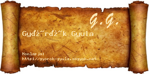 Györök Gyula névjegykártya