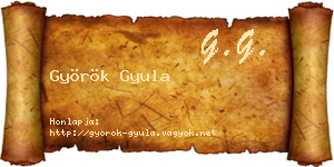 Györök Gyula névjegykártya